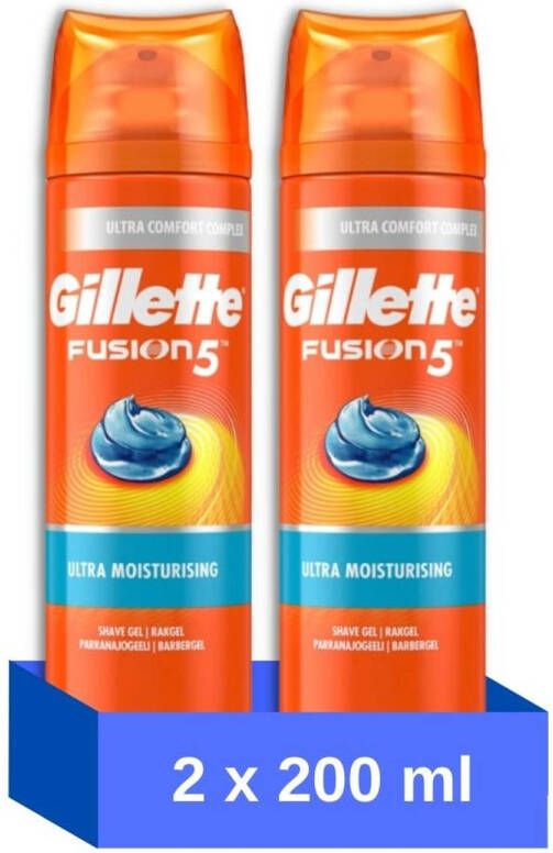 Gillette Fusion 5 Ultra Moist Shave Gel 200 ml 2 stuks