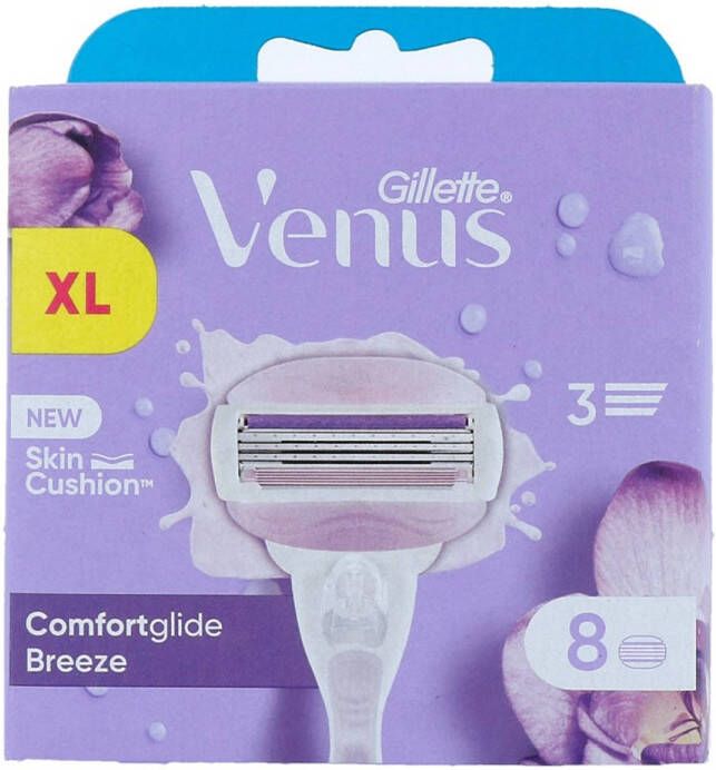 Gillette Venus Comfortglide Breeze Scheermesjes met scheergel kussentje 8ST