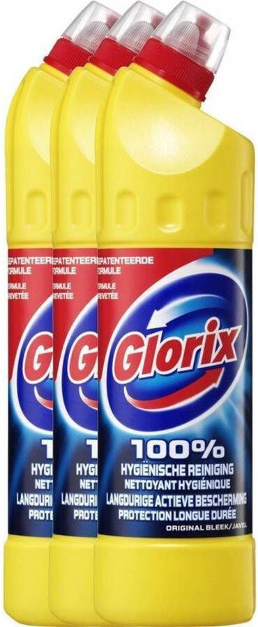 Glorix Original bleek Toiletreiniger 8x 750ml Voordeelverpakking c