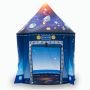 Gofun Starshuttle Speeltent 100 x 135 cm Voor Kinderen Vanaf 3 Jaar Buiten en Binnen Speeltentje Raket Blauw - Thumbnail 2