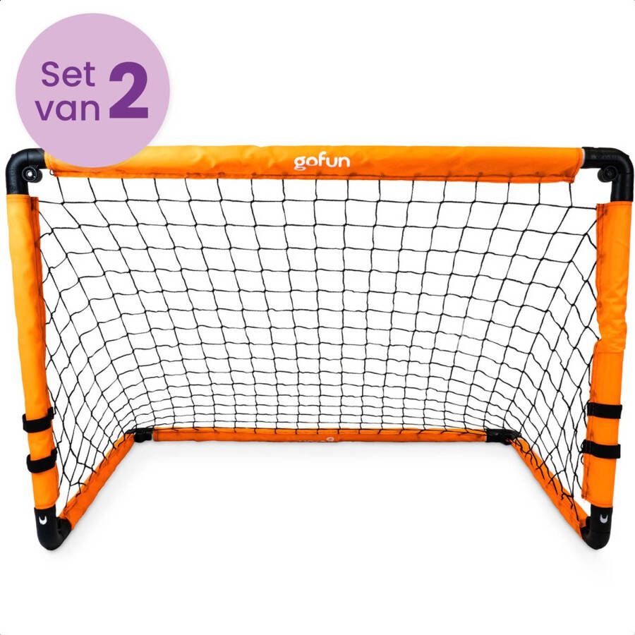 Gofun Voetbaldoel Voetbaldoeltjes set van twee Voetbalgoals voor kinderen Opvouwbaar 90x60x60 Set van 2