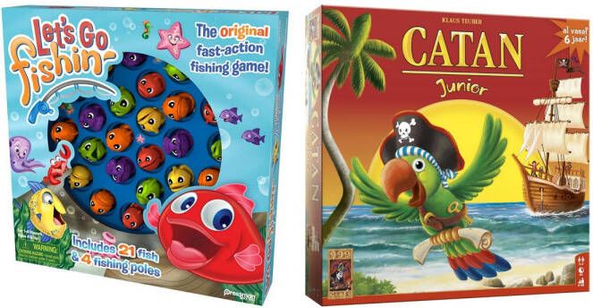 Goliath Spellenbundel Bordspel 2 Stuks Let&apos;s go fishin&apos; & Catan Junior