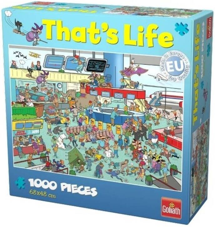 Goliath That&apos;s Life Airport Puzzle 1000 stukjes Vliegveld puzzel 68x48cm