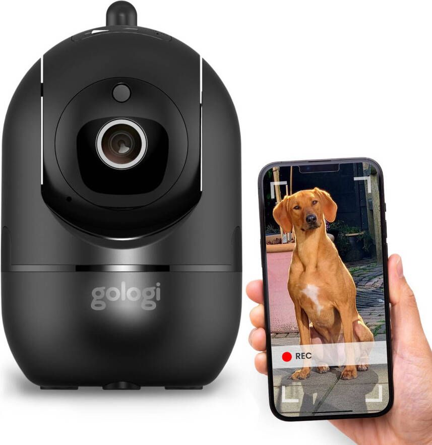 Gologi huisdiercamera Hondencamera -Beveiligingscamera Security camera Voor alle huisdieren Met wifi