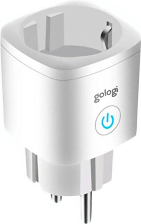Gologi Slimme stekker Smart plug Tijdschakelaar & Energiemeter WIFI Google Home & Amazon Alexa Wit