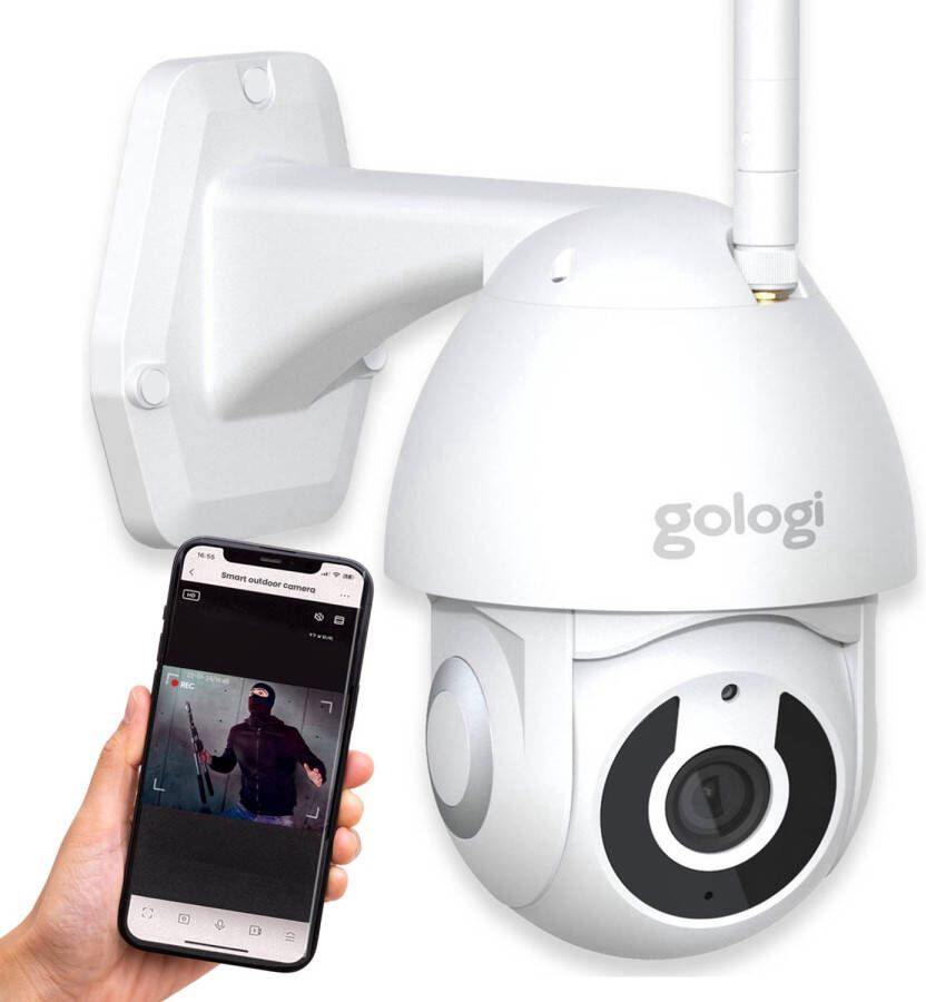 Gologi Superior Outdoorcamera Buiten Camera Nachtzicht Beveiligingscamera 3mp Wifi Wit