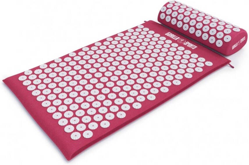 Gorilla Sports Acupressuur mat Spijkermat Rood