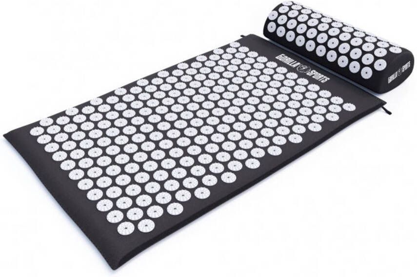 Gorilla Sports Acupressuur mat Spijkermat Zwart