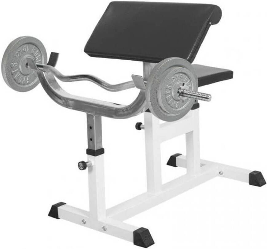 Gorilla Sports Biceps Curlbank met 40 kg Halterset Gietijzer