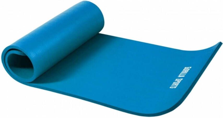 Gorilla Sports Blauw Yogamat Deluxe 190 x 60 x 1 5 cm