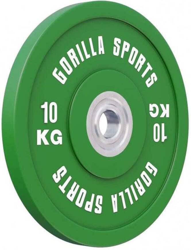 Gorilla Sports Bumper Plate Halterschijf 10 kg Gietijzer 50 mm