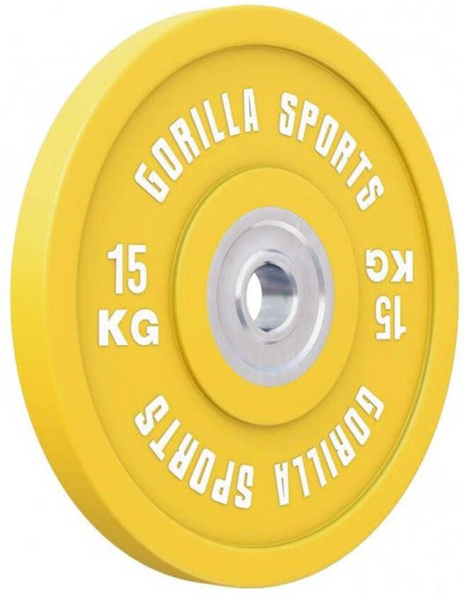 Gorilla Sports Bumper Plate Halterschijf 15 kg Gietijzer 50 mm