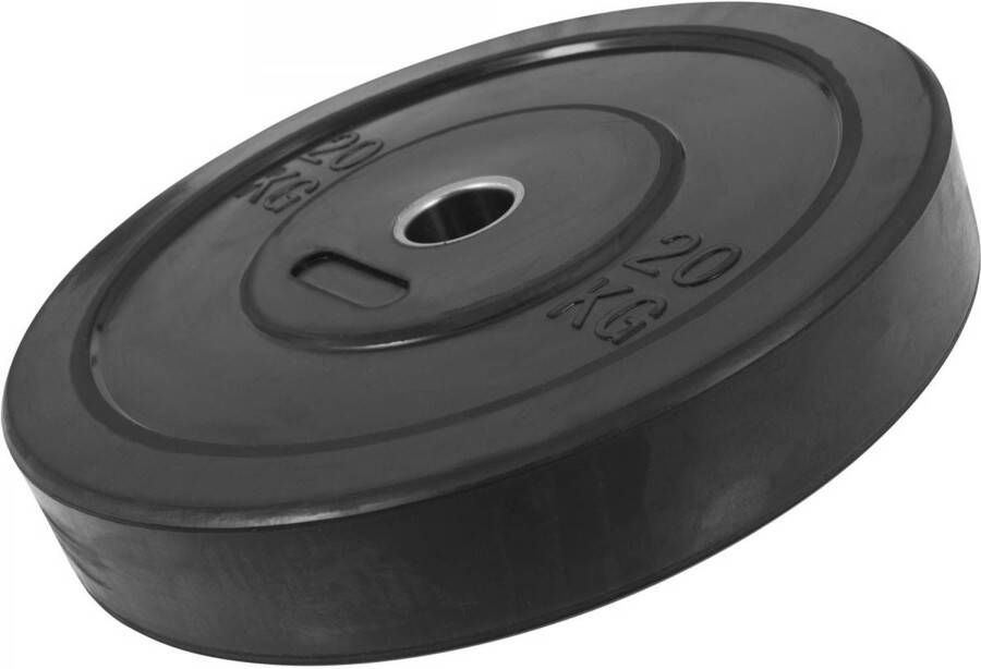 Gorilla Sports Bumper Plate Halterschijf 20 kg Rubber 50 mm