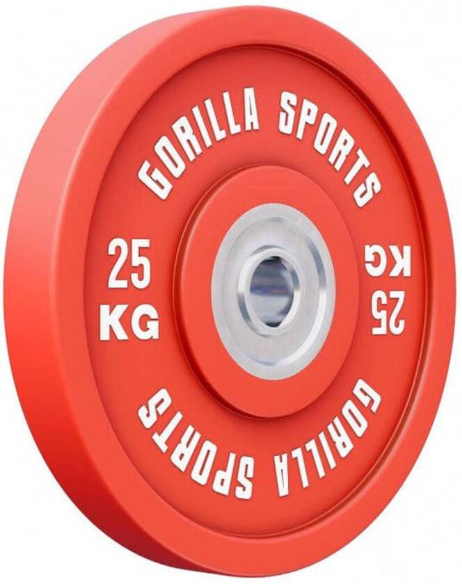 Gorilla Sports Bumper Plate Halterschijf 25 kg Gietijzer 50 mm