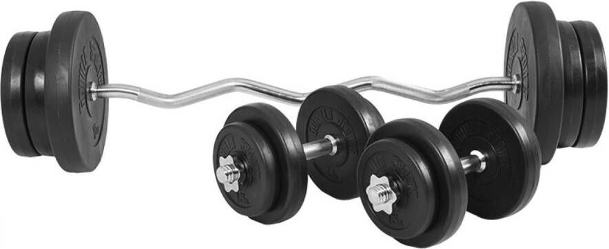 Gorilla Sports Curlset 70 kg Halterset met halterschijven