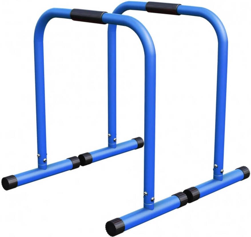 Gorilla Sports Dip Bars Parallettes Push up stand bar Blauw 2 stuks