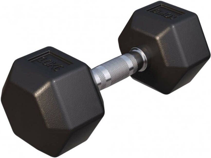 Gorilla Sports Dumbbell 1 x 10 kg Gietijzer Hexagon Halter