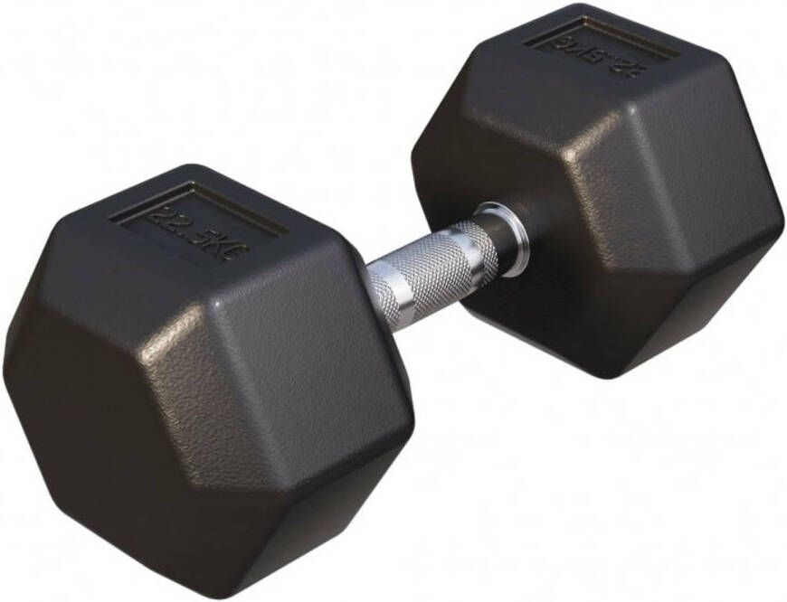 Gorilla Sports Dumbbell 1 x 22 5 kg Gietijzer Hexagon Halter