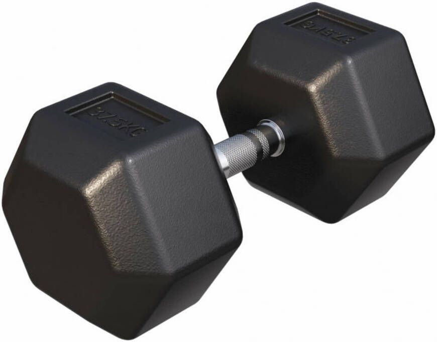 Gorilla Sports Dumbbell 1 x 37 5 kg Gietijzer Hexagon Halter