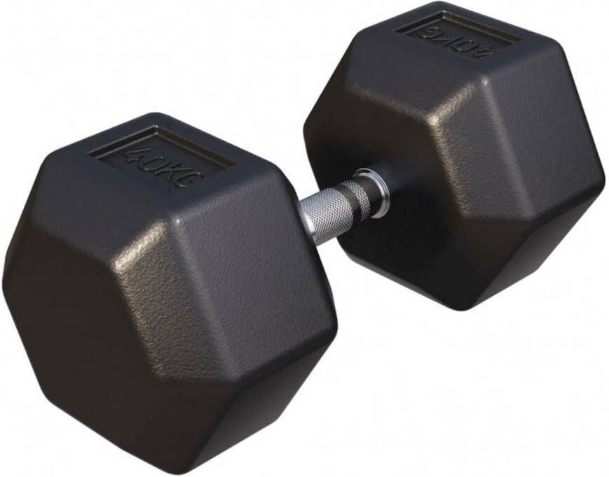 Gorilla Sports Dumbbell 1 x 40 kg Gietijzer Hexagon Halter