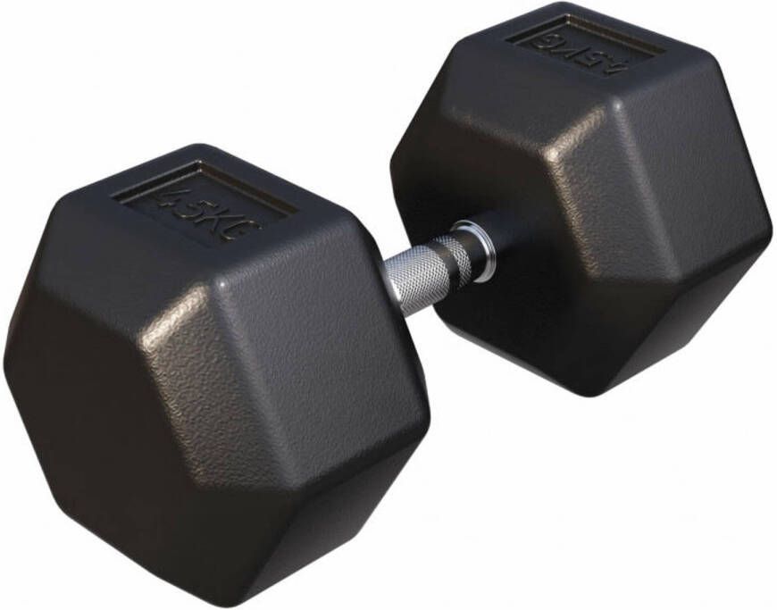 Gorilla Sports Dumbbell 1 x 45 kg Gietijzer Hexagon Halter