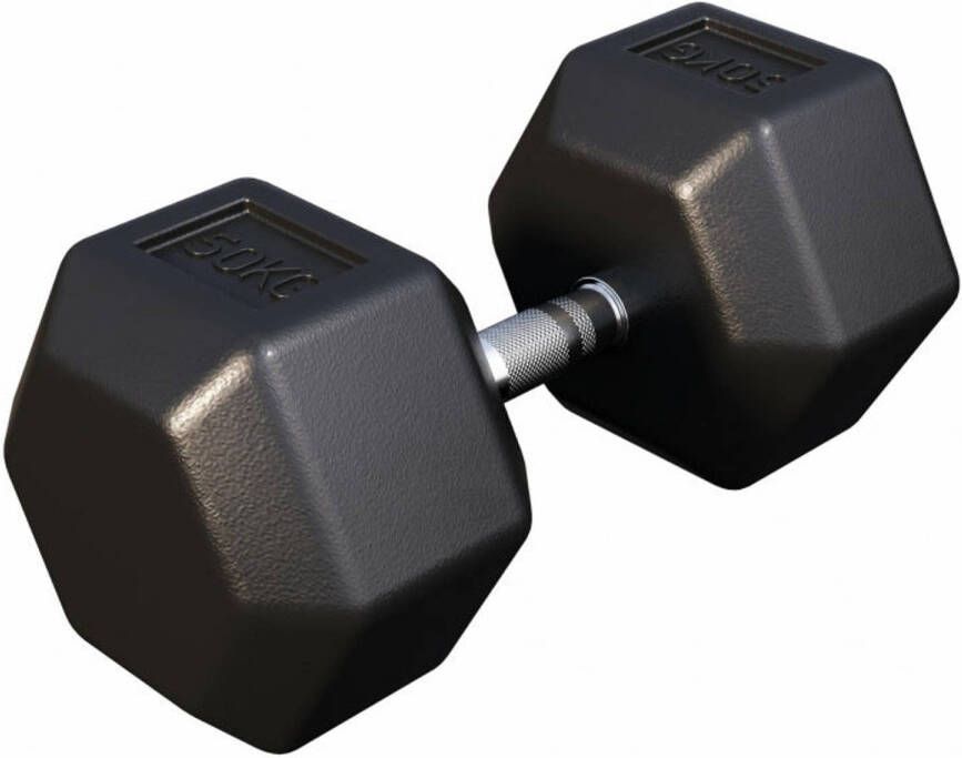 Gorilla Sports Dumbbell 1 x 50 kg Gietijzer Hexagon Halter