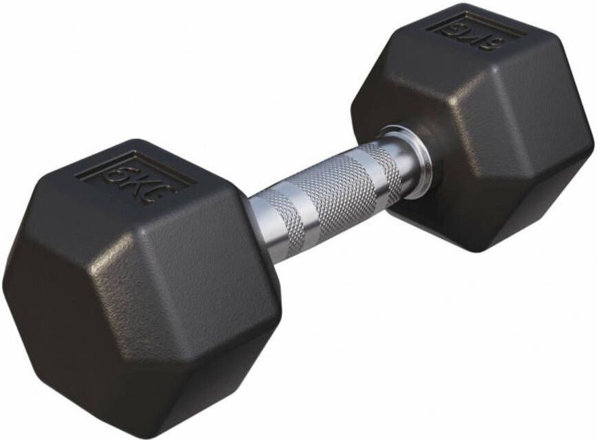 Gorilla Sports Dumbbell 1 x 6 kg Gietijzer Hexagon Halter