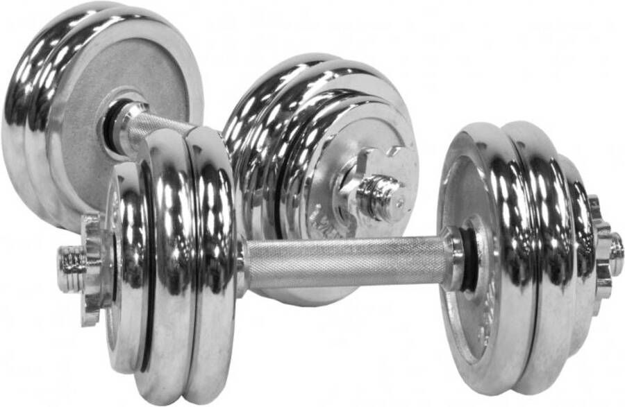 Gorilla Sports Dumbbell set 30 kg 2 x 15 kg 30 mm Verstelbare halters