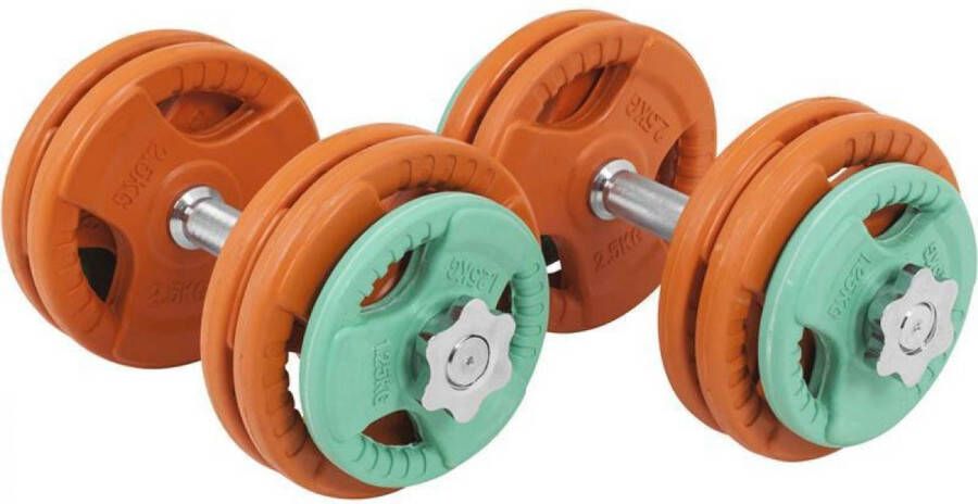 Gorilla Sports Dumbbellset 30 kg Gripper Gietijzer (Rubber Coating)