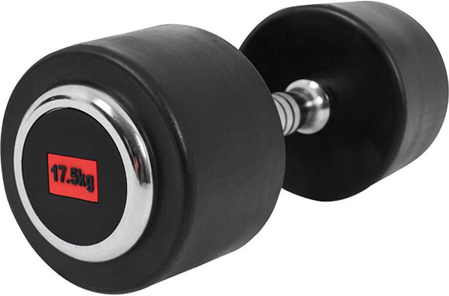 Gorilla Sports Dumbell Vaste Halter Gietijzer met Rubber coating 17 5 kg