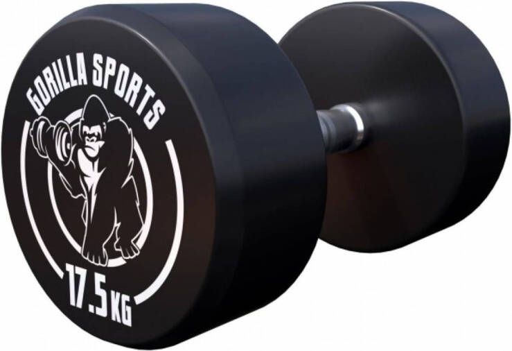 Gorilla Sports Dumbbell 17 5 kg Halter Vaste dumbell Gietijzer