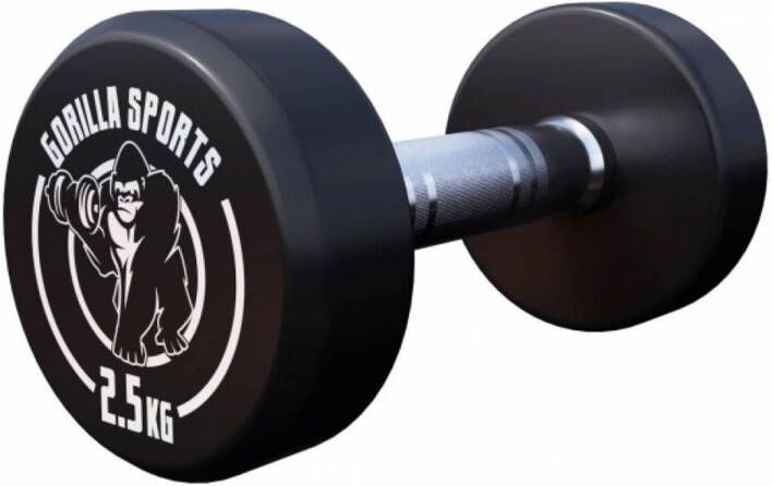 Gorilla Sports Dumbbell 2 5 kg Halter Vaste dumbell Gietijzer