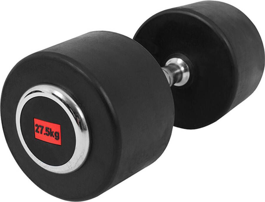 Gorilla Sports Dumbell Vaste Halter Gietijzer met Rubber coating 27 5 kg