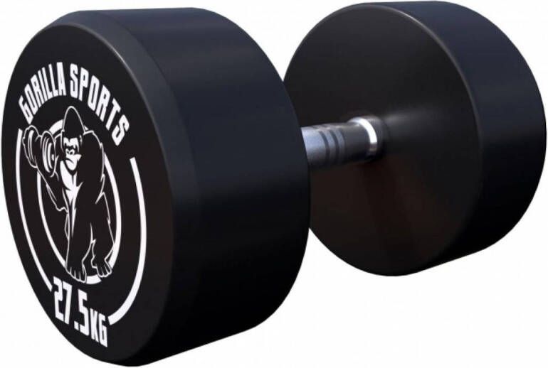Gorilla Sports Dumbell 27 5 kg Gietijzer (rubber coating) Met logo