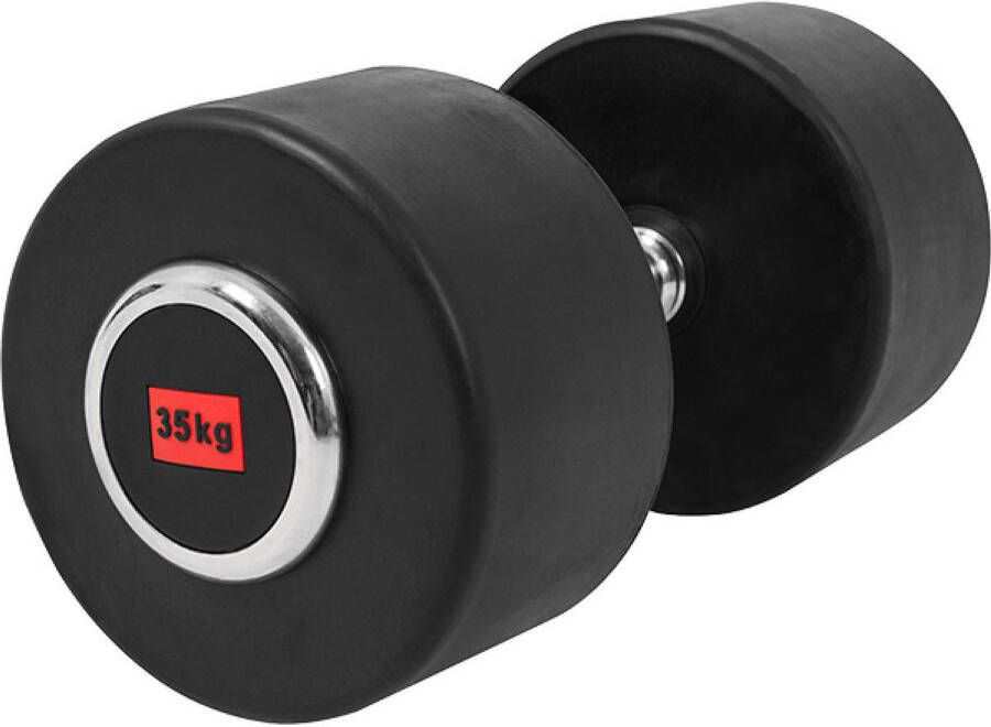 Gorilla Sports Dumbell Vaste Halter Gietijzer met Rubber coating 35 kg