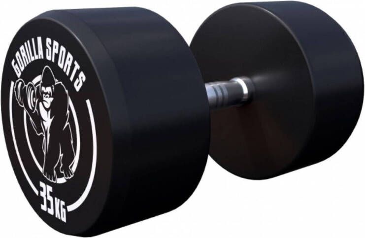 Gorilla Sports Dumbell 35 kg Gietijzer (rubber coating) Met logo