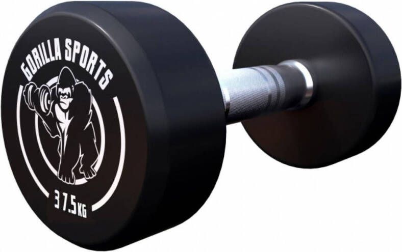 Gorilla Sports Dumbell 37 5 kg Gietijzer (rubber coating) Met logo