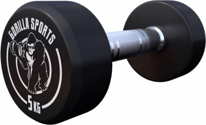 Gorilla Sports Dumbbell 5 kg Halter Vaste dumbell Gietijzer