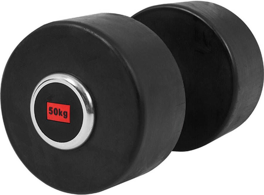 Gorilla Sports Dumbell Vaste Halter Gietijzer met Rubber coating 50 kg