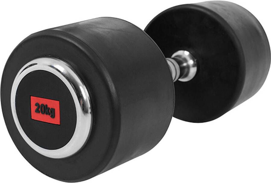 Gorilla Sports Dumbell Vaste Halter Gietijzer met Rubber coating 20 kg