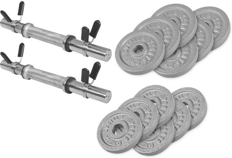 Gorilla Sports Dumbellset Halterset Gietijzer 27.5 kg 30 mm