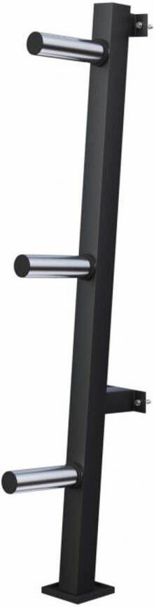 Gorilla Sports Gorillasports Halterschijven Standaard Wandmontage 50 mm Schijven opbergrek Zwart