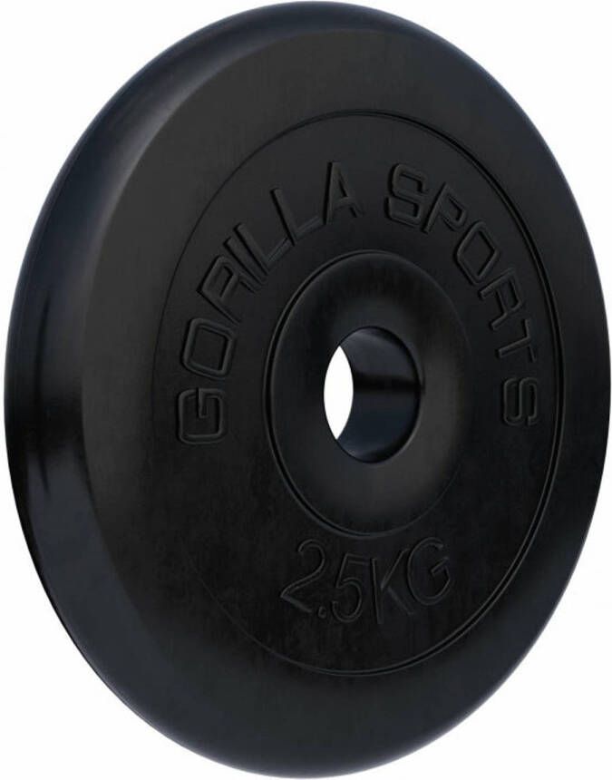 Gorilla Sports Halterschijf 2 5 kg Gietijzer Rubber 30 mm