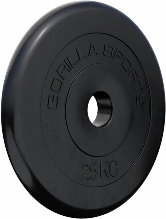 Gorilla Sports Halterschijf 25 kg Gietijzer Rubber 30 mm