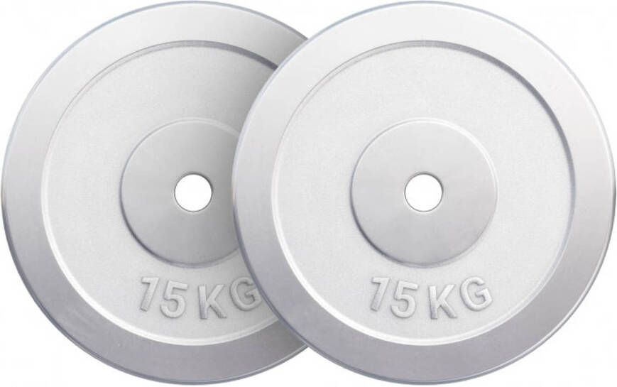 Gorilla Sports Halterschijven Set Bundel 30 kg (2 x 15 kg) Chroom 30 mm