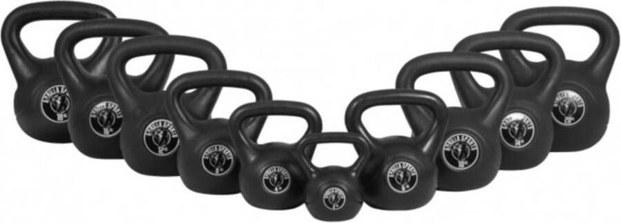 Gorilla Sports Kettlebell set van 113 kg Kunststof Zwart 10 kettlebells 2 tot 20 kg