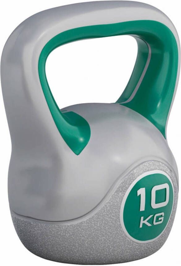 Gorilla Sports Kettlebell Trendy Kunststof 10 kg Grijs Groen