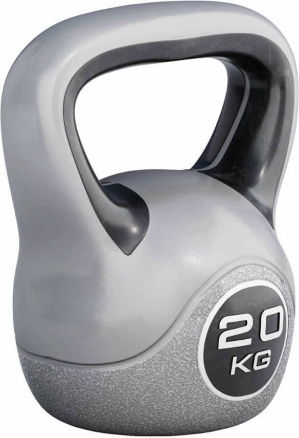 Gorilla Sports Kettlebell Trendy Kunststof 20 kg Grijs Zwart