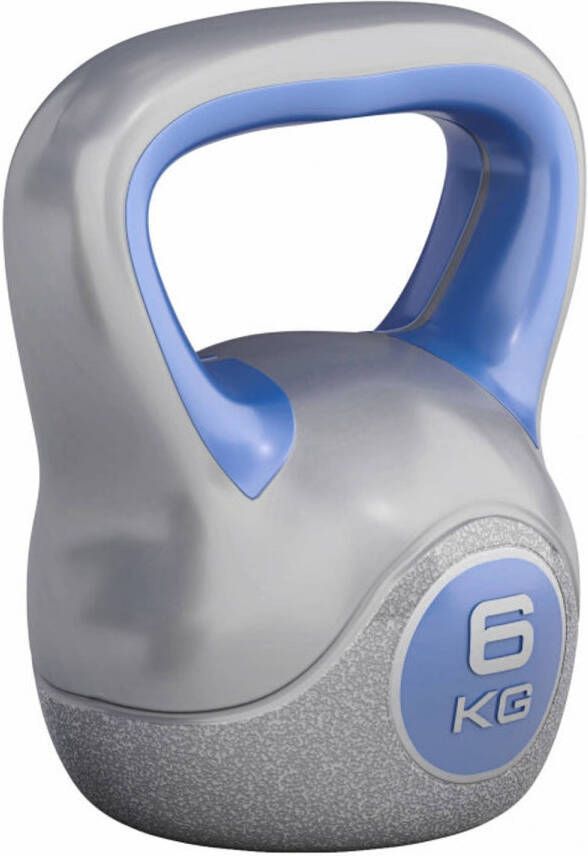 Gorilla Sports Kettlebell Trendy Kunststof 6 kg Grijs Paars