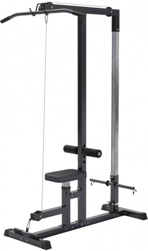 Gorilla Sports Lat Pulley Station incl. kabels Kracht station Lat station Zwart